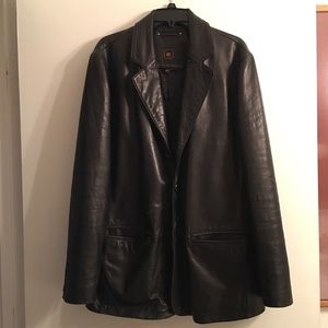 Wilson leather trench jacket, size L